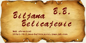 Biljana Beličajević vizit kartica